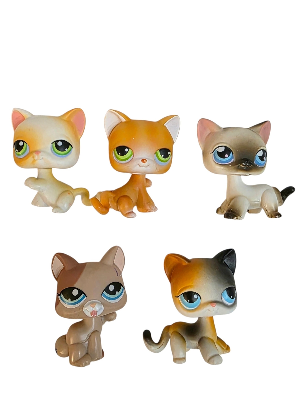 Littlest Pet Shop LPS Lot Of 5 Short Hair Cats #73 #11 #5 #1363 #106 Vintage